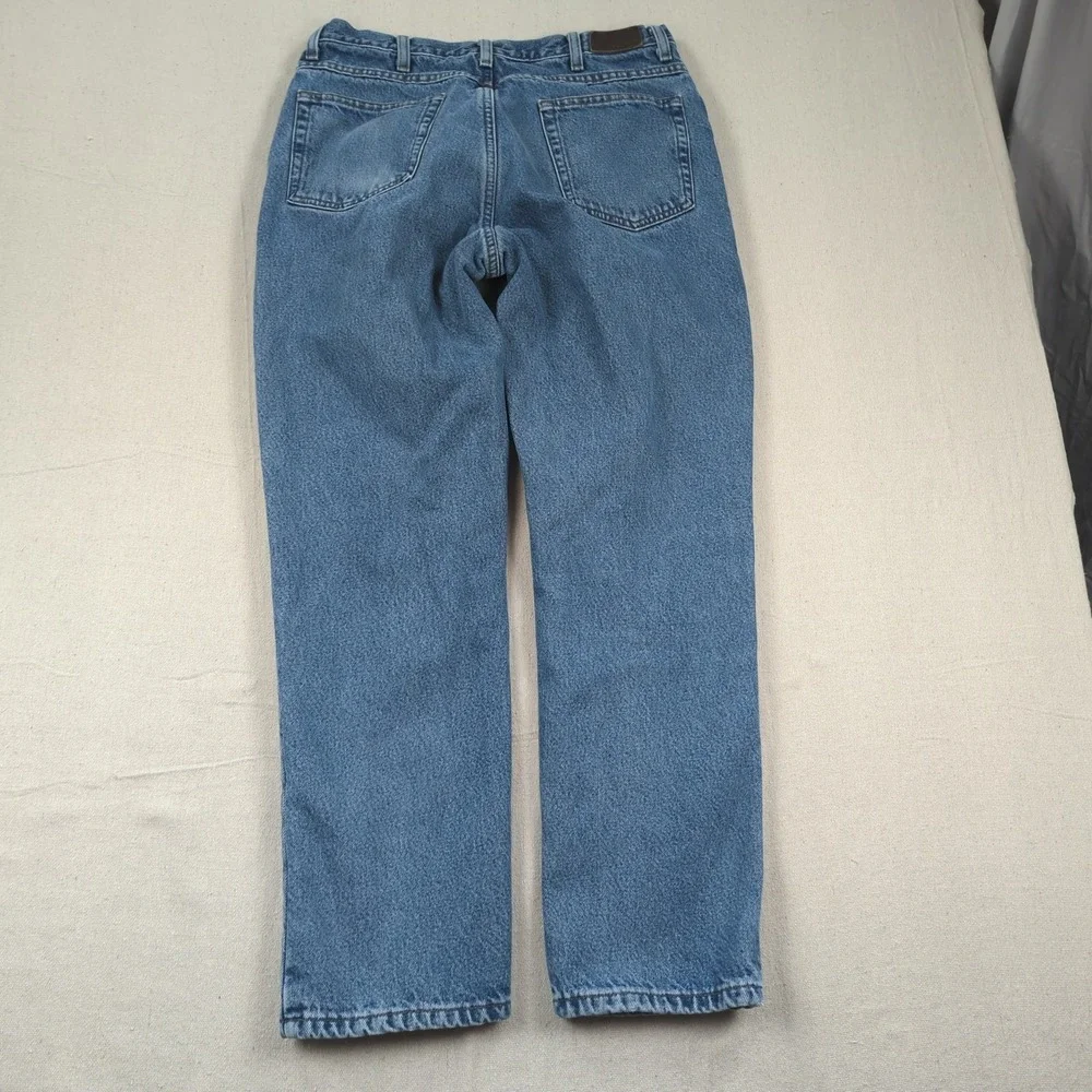 Vintage LL Bean Jeans Mens‎ 34x30 Blue Flannel Lined Classic Casual Denim